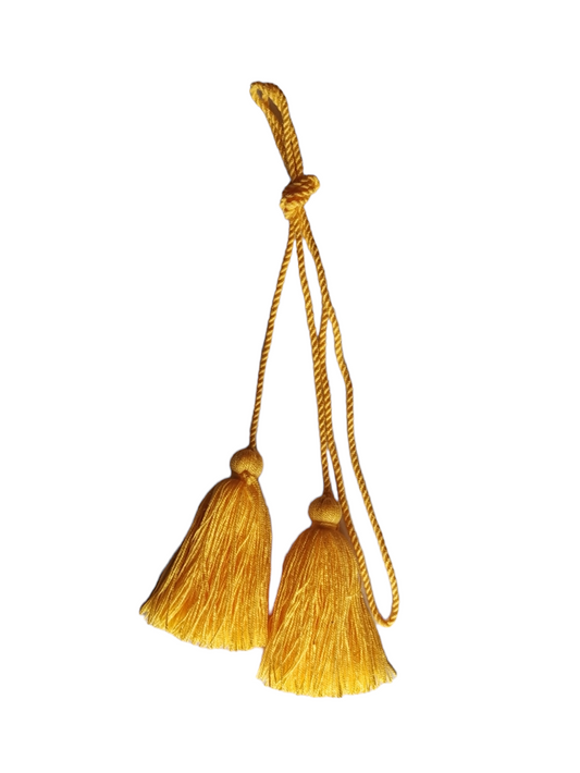 Bandoulière avec pompons jaune