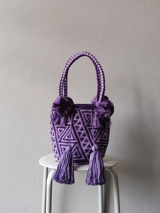 FIN DE SÉRIE - Sac à main mochila M violet et lilas