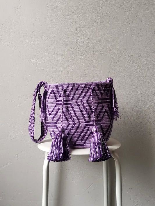 Borsa mochila a tracolla M/L lilla e viola