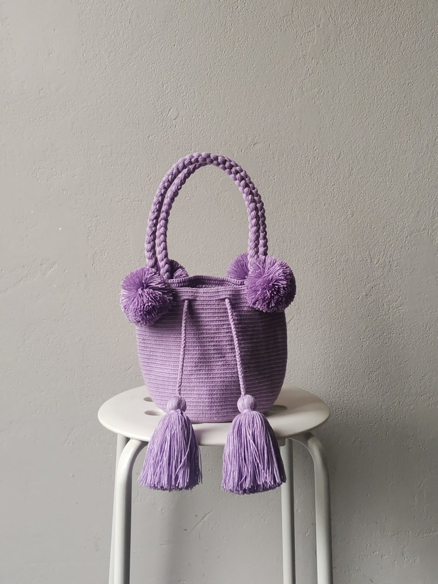 Sac à main mochila S couleur unique lilas