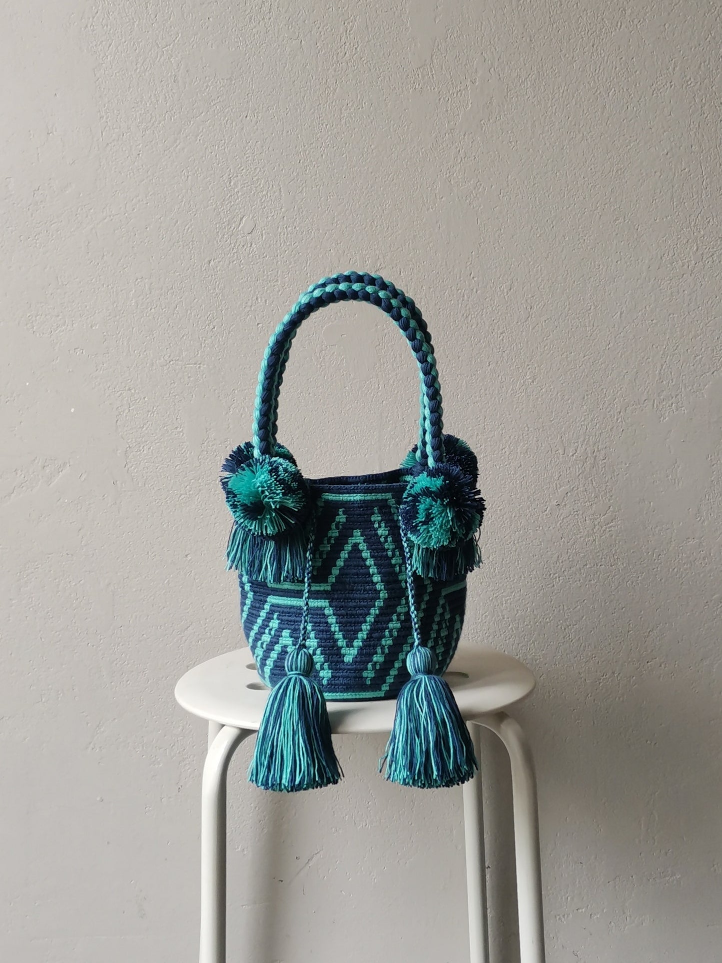 Mochila handbag S/M blue and light blue