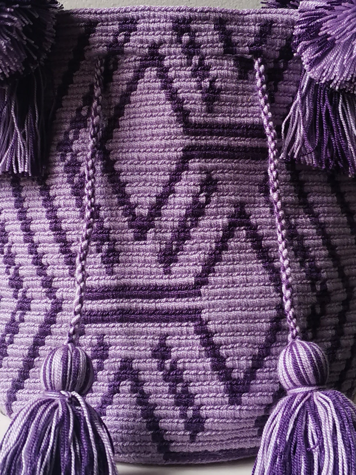 Borsa mochila a mano M/L lilla e viola