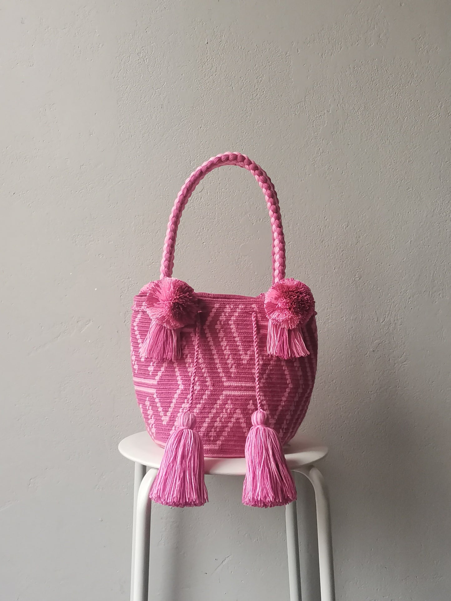 Sac à main mochila M/L rose et rose vif