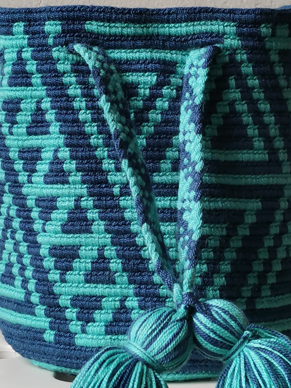 Sac à main mochila S bleu et bleu clair